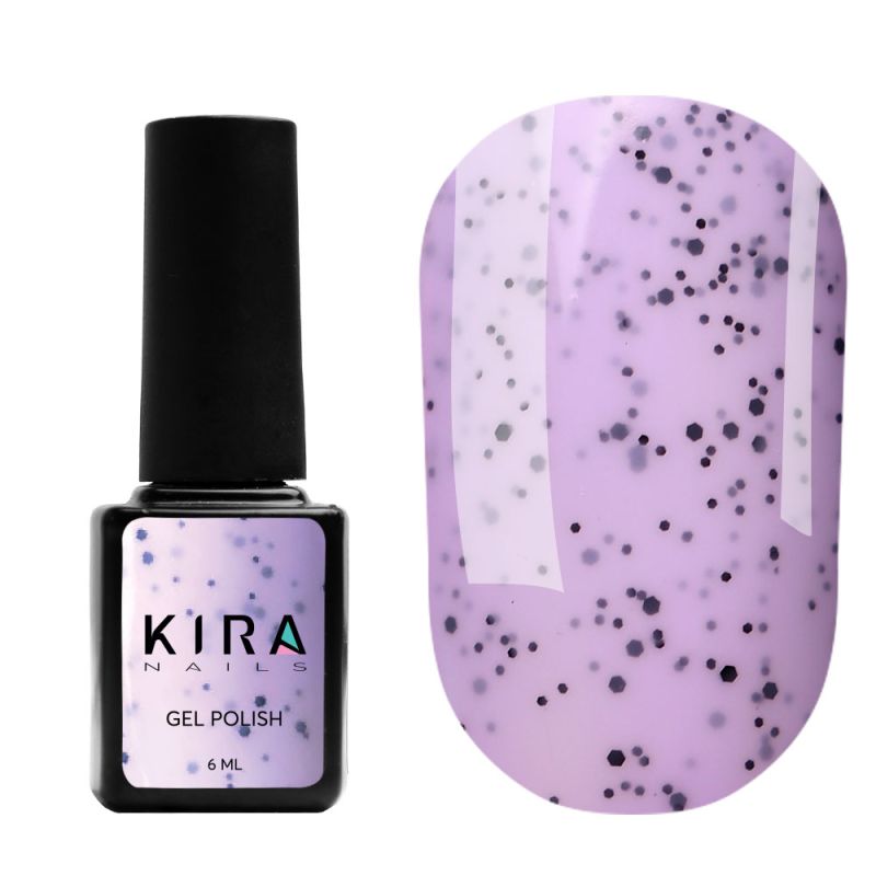 Kira Nails gel varnish No. 007 Chia Pudding Blackberry (with crumbs), 6 ml
