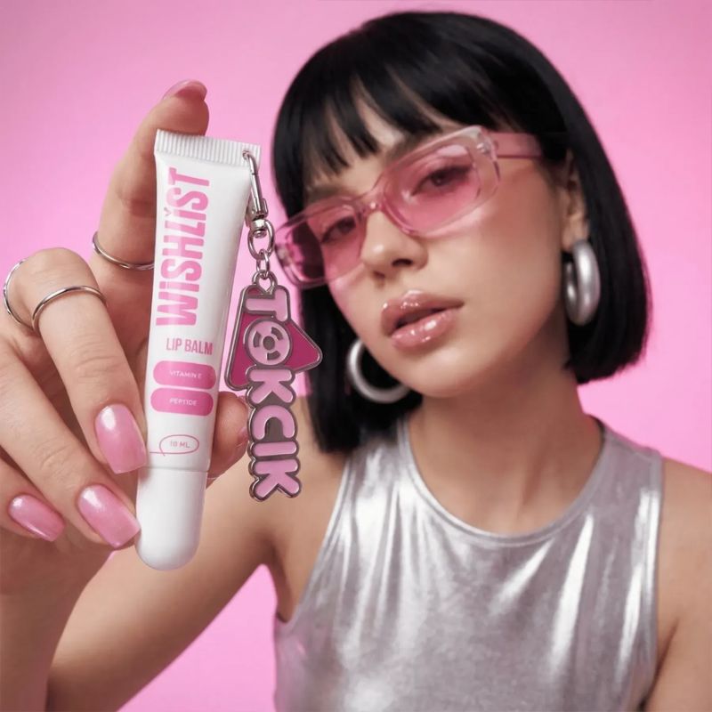 WISHLIST Бальзам-блиск для губ Lip Gloss Balm - Crystal Sorbet + Іграшка-брелок "Токсік", 10 мл