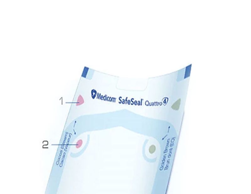 Medicom Safe Seal Quattro self-adhesive sterilization bags (89mmx133mm), 200 pcs.