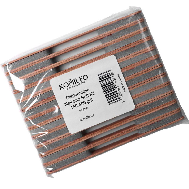 Komilfo набор пилка-баф 150/400, 24 шт
