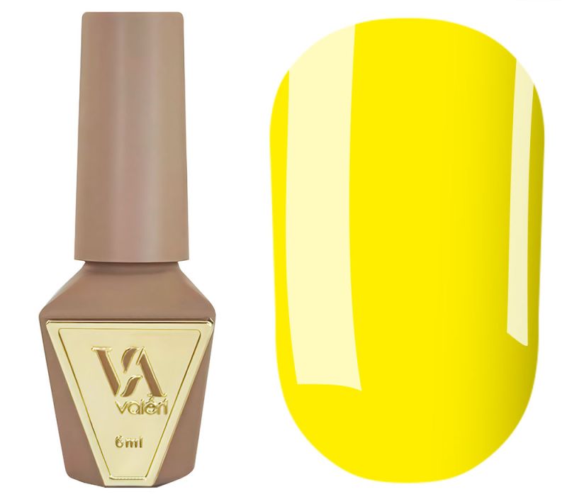 Valeri База для нігтів Rubber Base French 043 (яскраво-жовтий, неон), 6 мл
