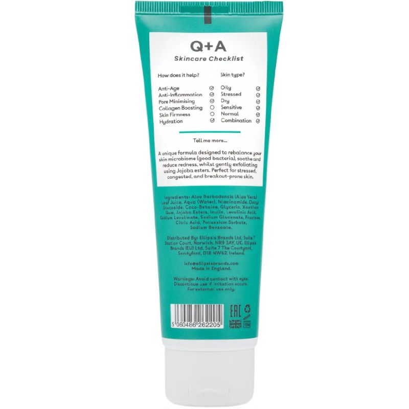 Q+A Niacinamide Gentle Exfoliating Cleanser, 125 ml