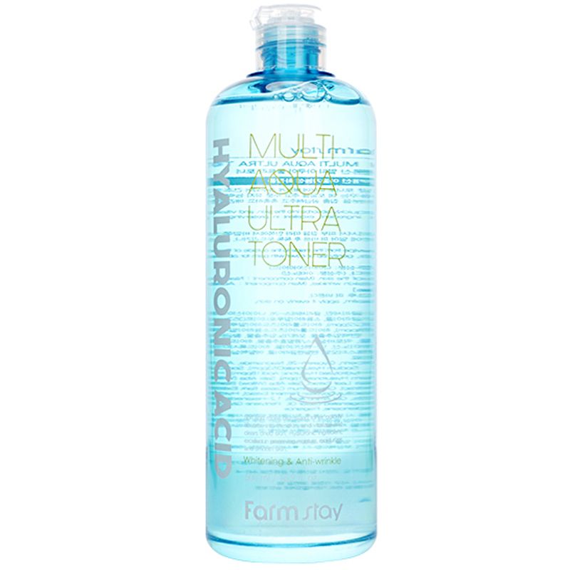 FARMSTAY Hyaluronic Acid Multi Aqua Ultra Toner - Toner with hyaluronic acid, 500 ml