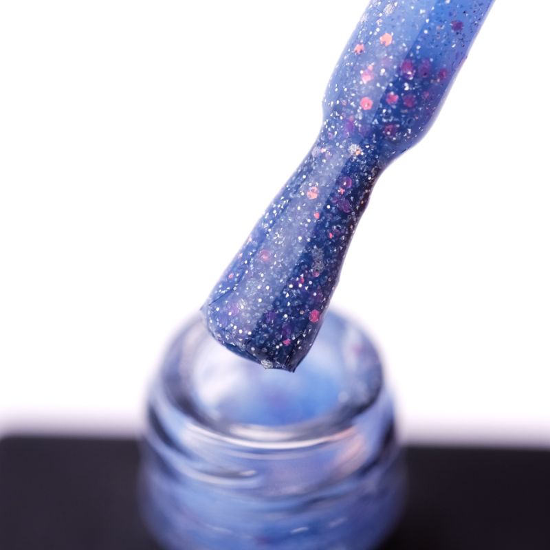 Nails Of The Day Base Reflective No. 05 (blue with silver and pink shimmer, reflective), 10 ml