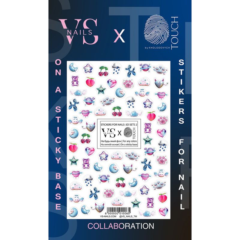 Touch&VSnails Stickers on an adhesive base 3D SETS 2 (8*12cm)