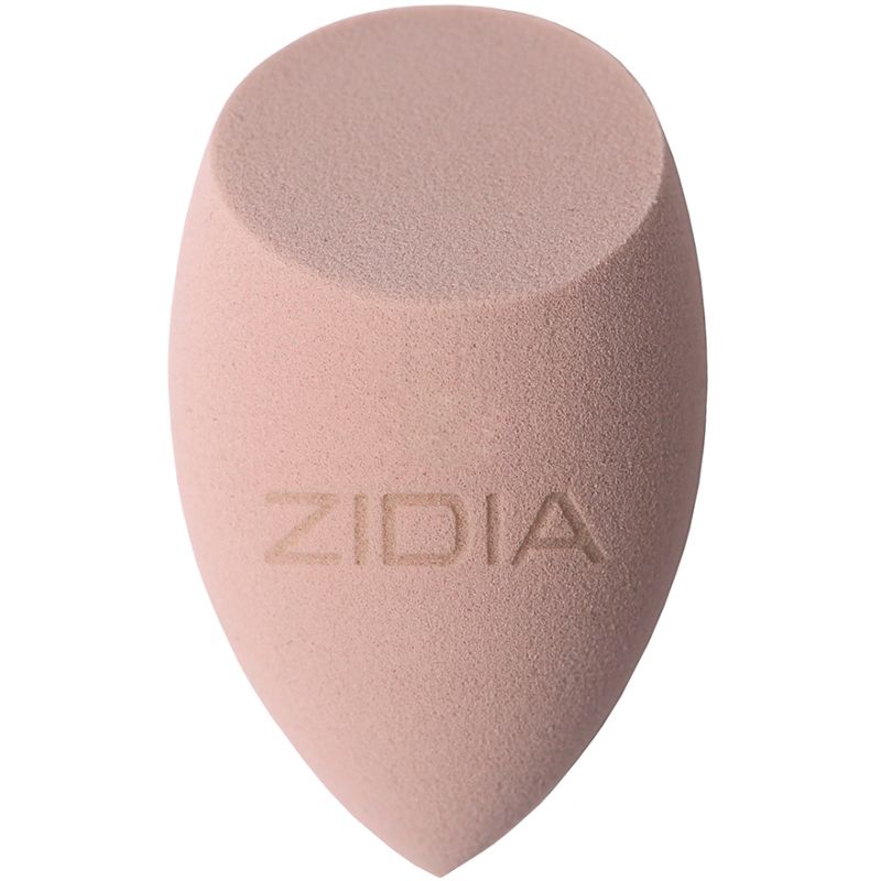 Спонж ZIDIA MakeUp Blender "Frieda", срезанная капля, серый в коробочке (без латекса)