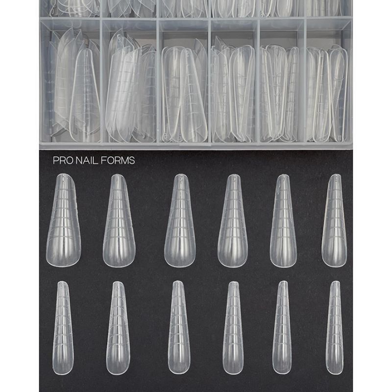 ADORE Professional Верхні форми для нарощування PRO Nail Forms, арочний мигдаль (almond), 120 шт