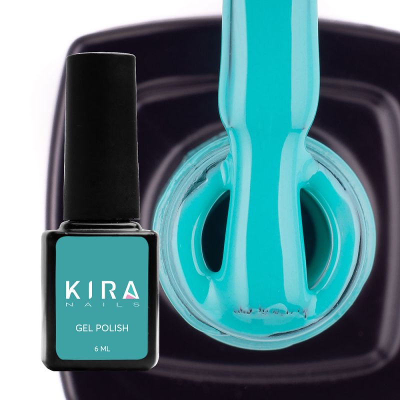 Kira Nails gel varnish No. 086 (greenish-turquoise, enamel), 6 ml