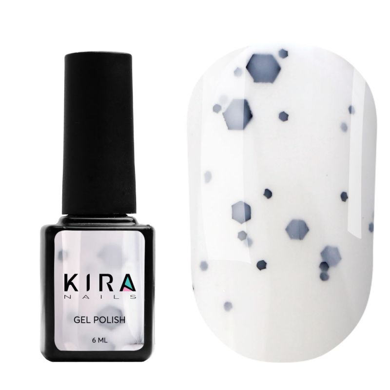 Kira Nails Yoghurt Boom! No. 003 (white marshmallow with neon sparkles, yoghurt), 6 ml