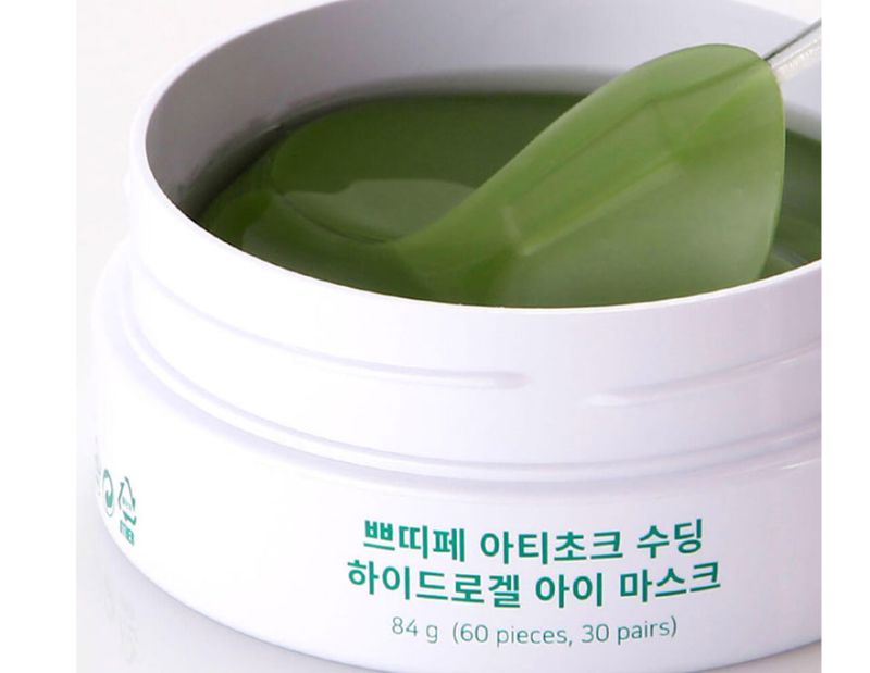 PETITFEE Artichoke Soothing Eye Mask Гідрогелеві заспокійливі патчі для очей з екстрактом артишоку, 60 шт