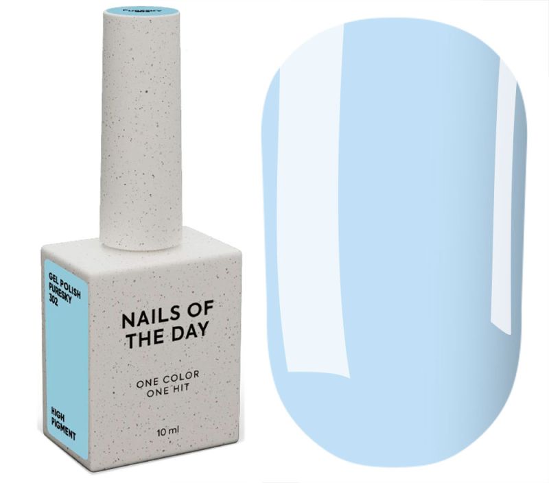 Nails Of The Day Гель-лак для нігтів Puresky 302 (пастельно-блакитний), 10 мл