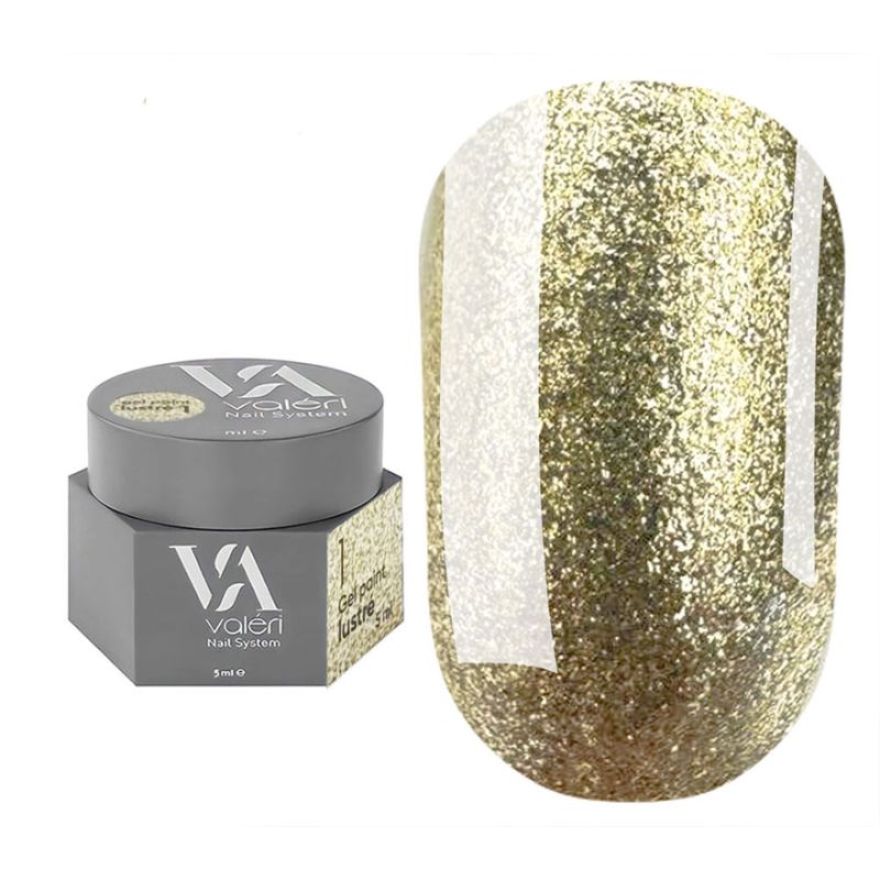 Valeri Гель-фарба із блисткітками Gel Paint Lustre №1, 5 мл
