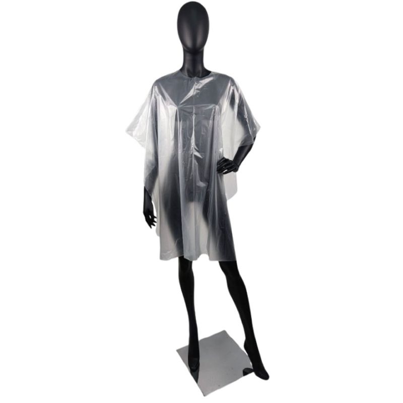TIMPA Disposable peignoir, polyethylene, transparent 90*135 cm (50 pcs/pack)