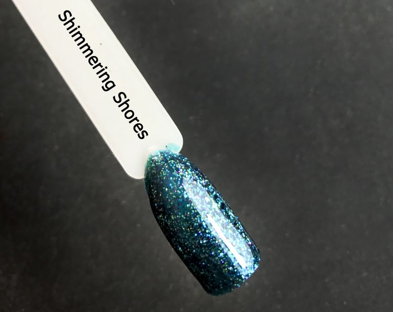 СND Shellac gel varnish, Shimmering Shores (azure with glitter), 7.3 ml