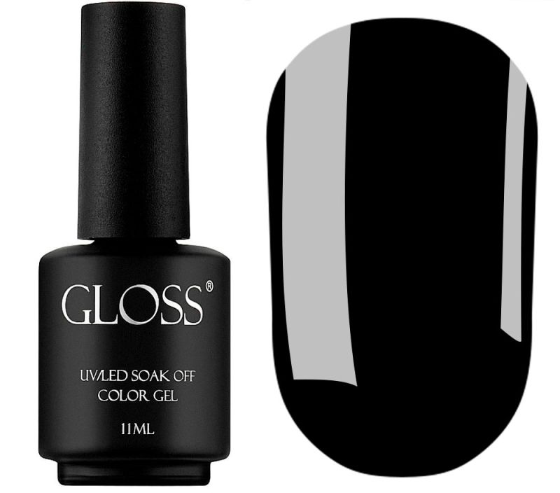 Гель-лак GLOSS 300 (чорний), 11 мл