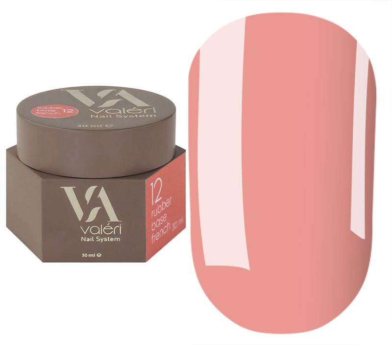 Valeri База для нігтів Rubber Base French №12, 30 мл