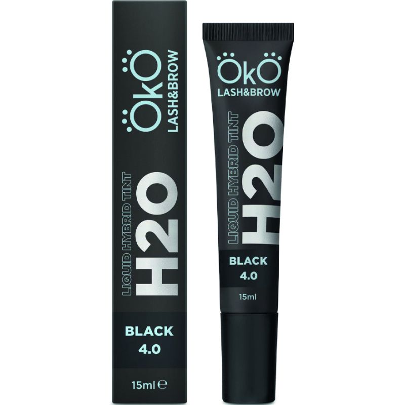 OKO Liquid Hybrid Tint H20 Black 4.0 Eyebrow and Eyelash Dye, 15 ml