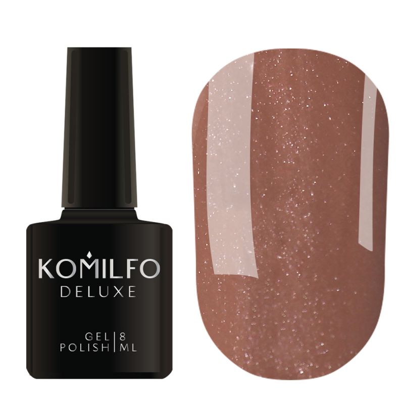 Gel varnish Komilfo DeLuxe Termo C003 (light brown, when heated - bright light green), 8 ml