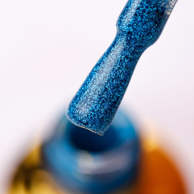 FOX gel varnish No. 169 (turquoise, glitter), 7 ml