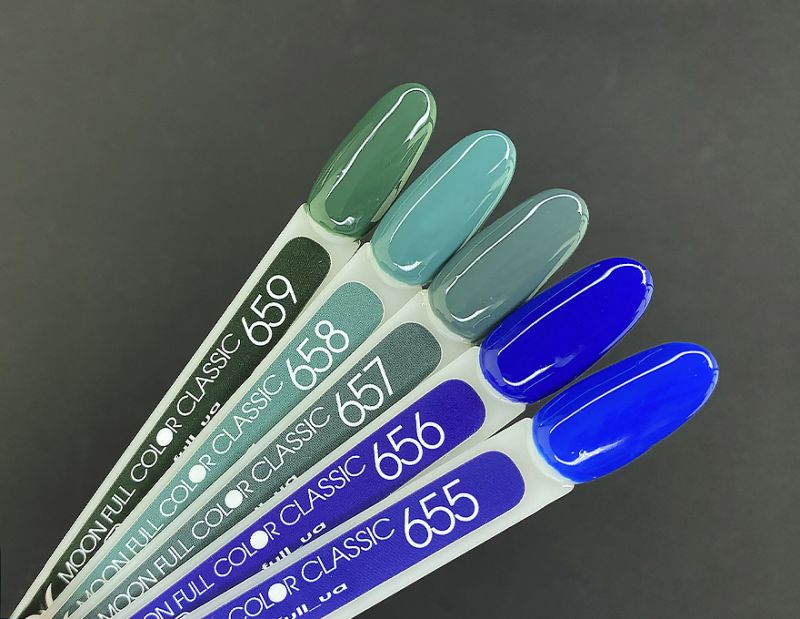 Гель-лак MOON FULL color Gel polish №659 зелений хвойний, 8 мл