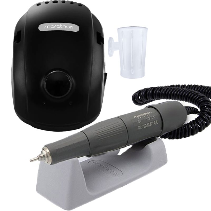 Manicure machine Marathon 3 Champion (micromotor SDE-H37L1), 35000 rpm WITHOUT PEDAL, black
