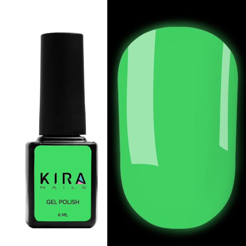 Kira Nails No Wipe Fluo Top - top without drugs, fluorescent, 6 ml