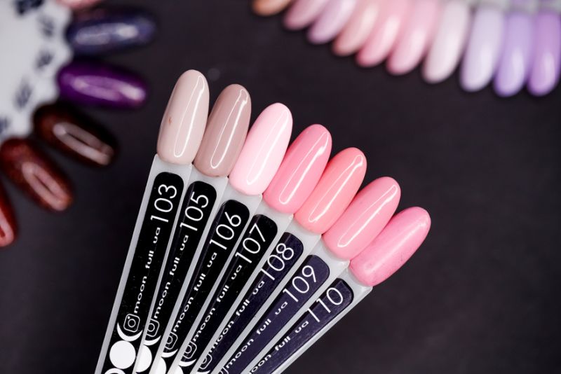 Гель-лак MOON FULL color Gel polish №107 (тьмяний рожево-кораловий, емаль), 8 мл