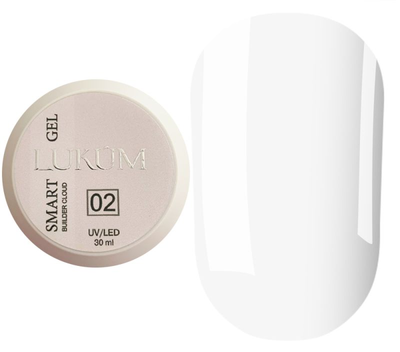 Lukum Гель для ногтей Smart Gel №02 (Cloud), 30 мл