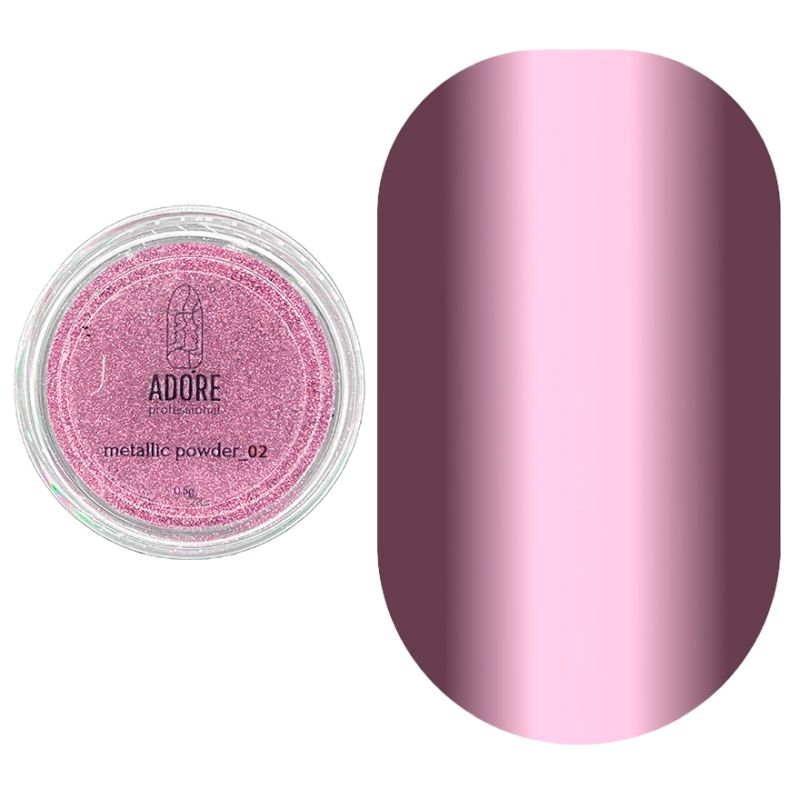 ADORE Хромированная пудра для ногтей Metallic Powder №02, 0,5г