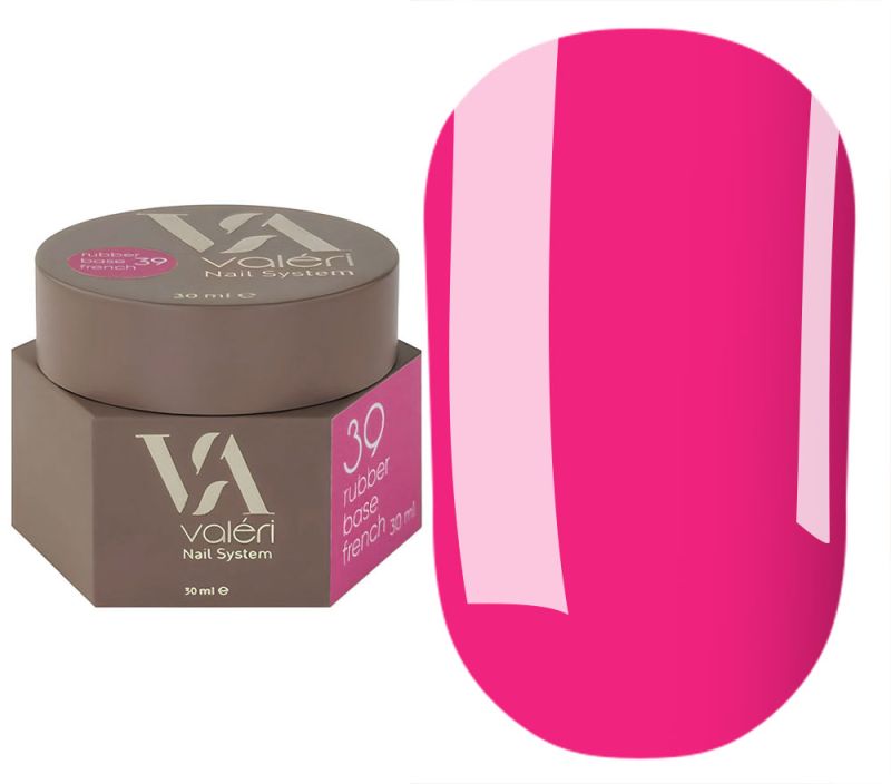 Valeri База для нігтів Rubber Base French №39, 30 мл