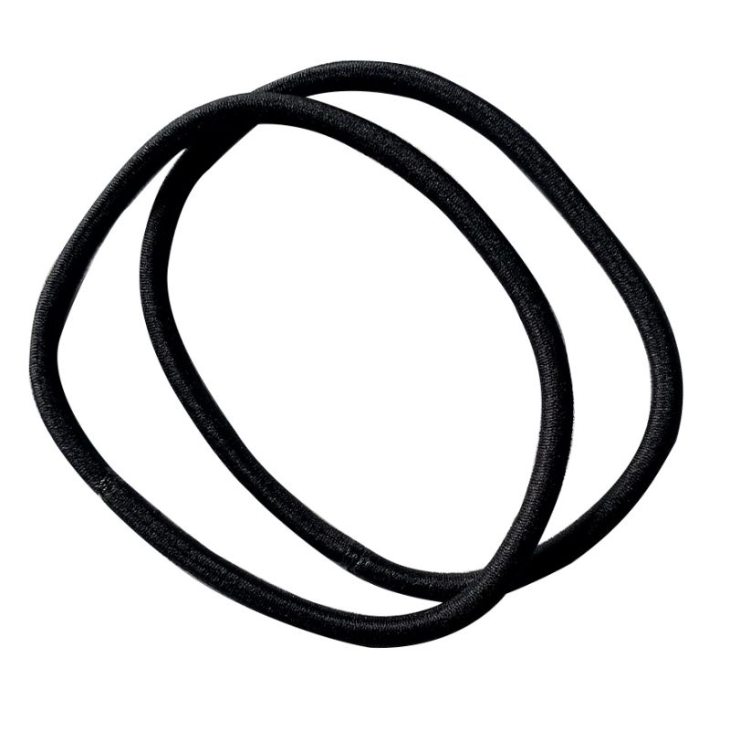 Thin rubber bands for hair 4.5 cm, 2 black