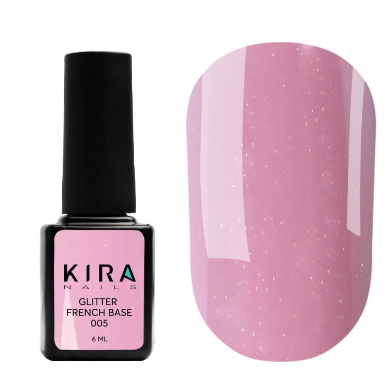 Kira Nails База для нігтів Glitter French Base 005, 6 мл