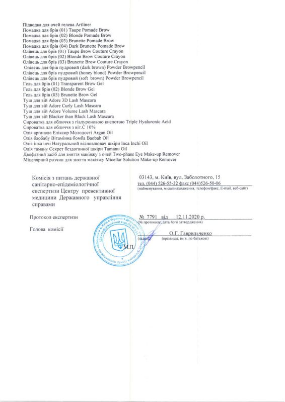Hygienic certificates Paese