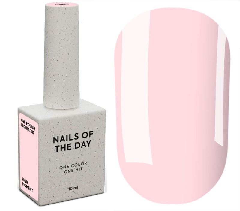 Nails Of The Day Гель-лак для нігтів Floria 187 (пастельно-рожевий), 10 мл