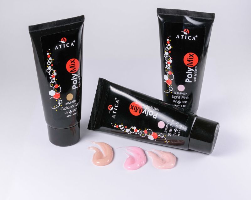 Atica PolyMix Golden Tan Shimmer - полігель натуральний з золотим мікроблиском, 60 г
