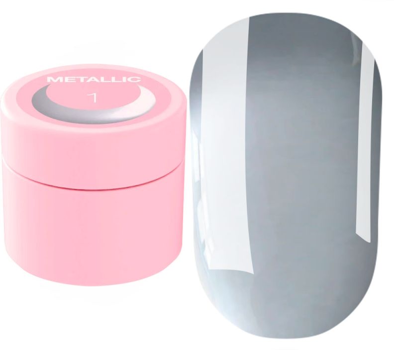LUNA Гель-краска для ногтей Metallic Gel №01, 5мл