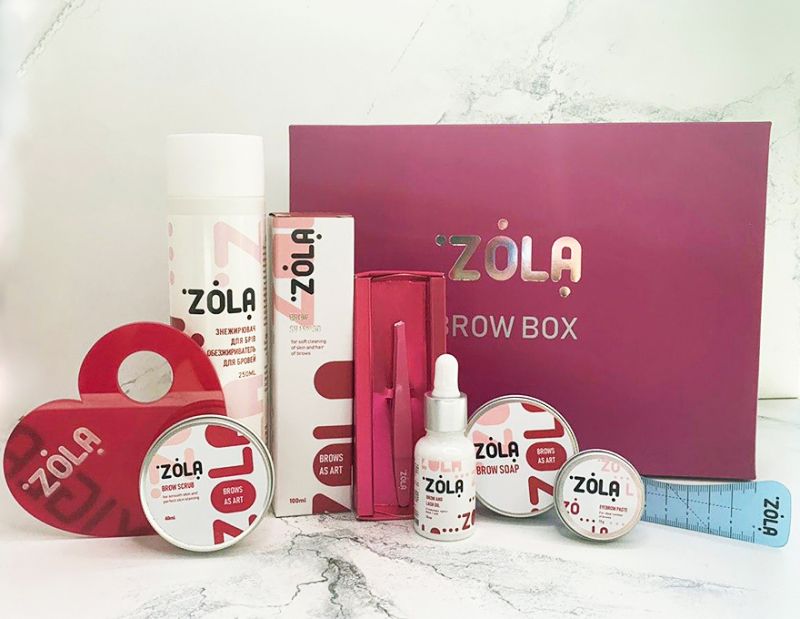 ZOLA Brow Box mini set for eyebrows before coloring buy in AmoreShop