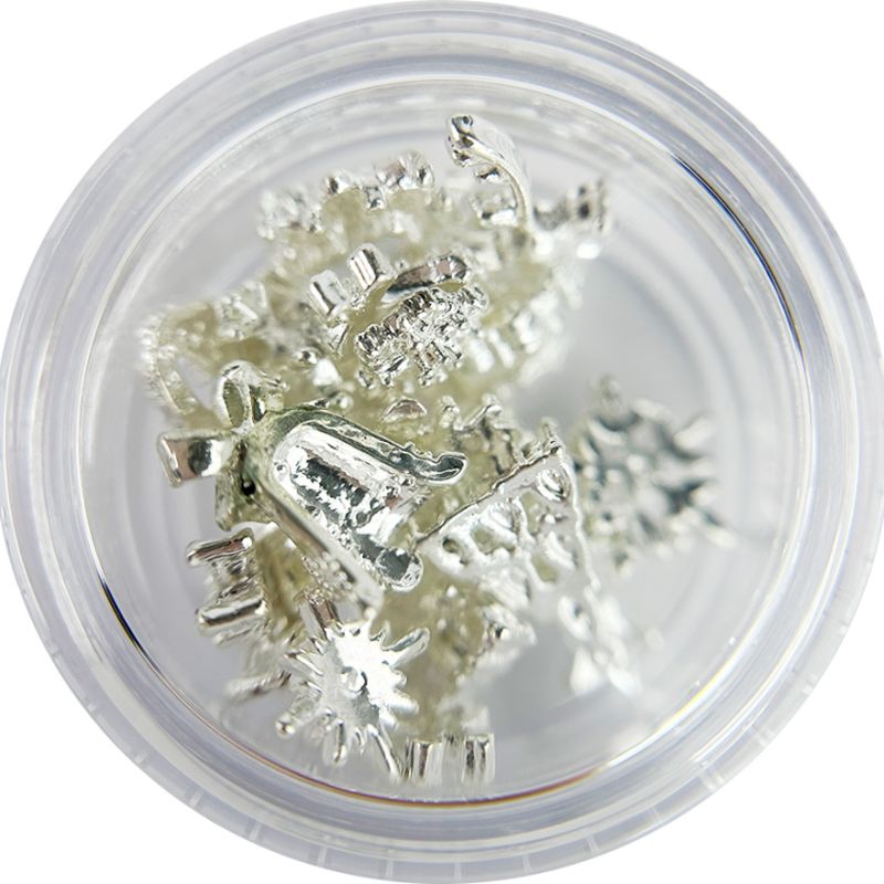 Nail decor Metal Christmas accessory, Silver, Mixed, 20 pcs in pack