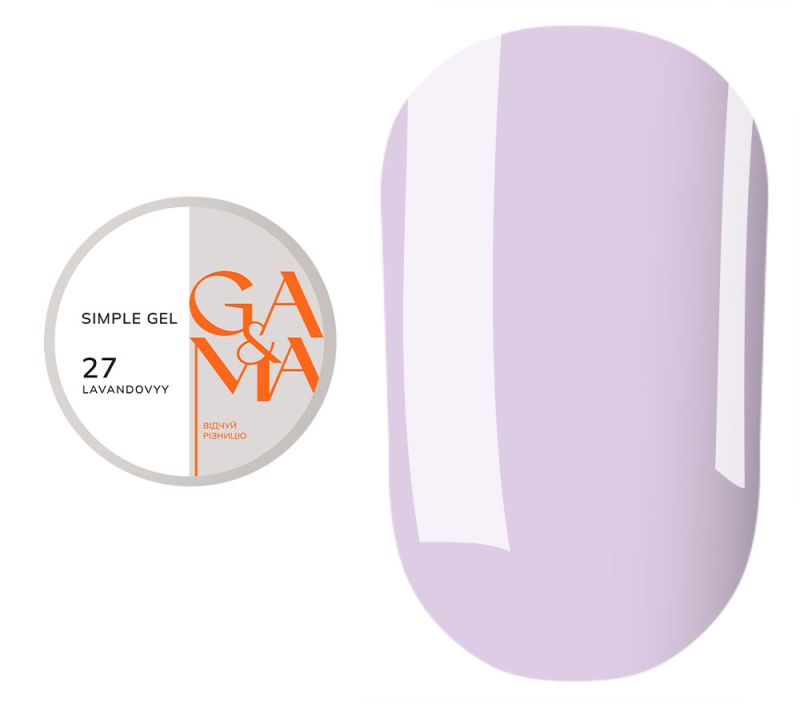 GA&MA Simple gel 027 Lavandovyy, 15 ml
