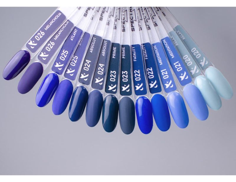 FOX Spectrum gel varnish No. 020 (blue, enamel), 7 ml