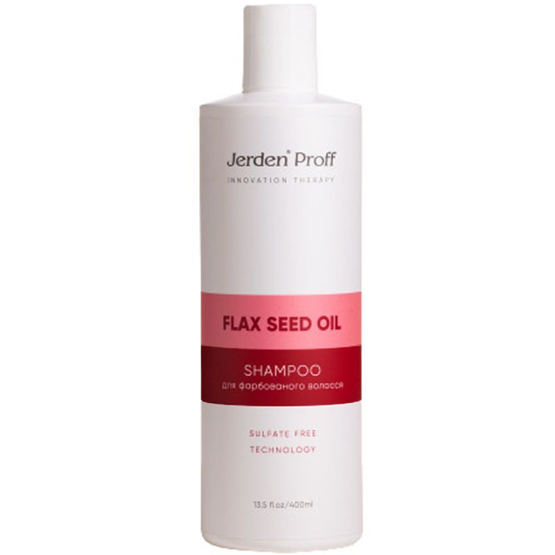Jerden Proff FLAX SEED OIL Шампунь для окрашенных волос с маслом семян льна, 400 мл