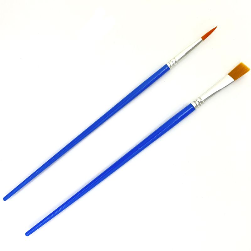 Brushes for face painting, red bristles, 2 pcs.