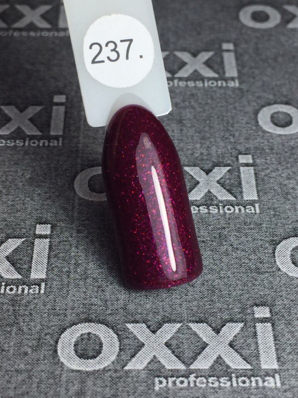 OXXI Gel nail polish No. 237 (wine, micro-shine), 10 ml