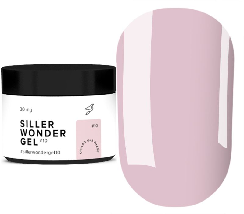 Siller Single-phase LED/UV Wonder Gel Nail Gel No. 10 (light purple), 30 ml