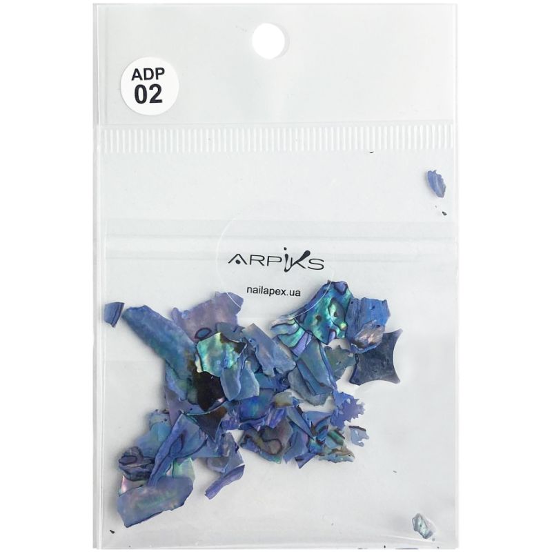 NailApex Mother of pearl for nail design, blue hologram natural (ADP02)