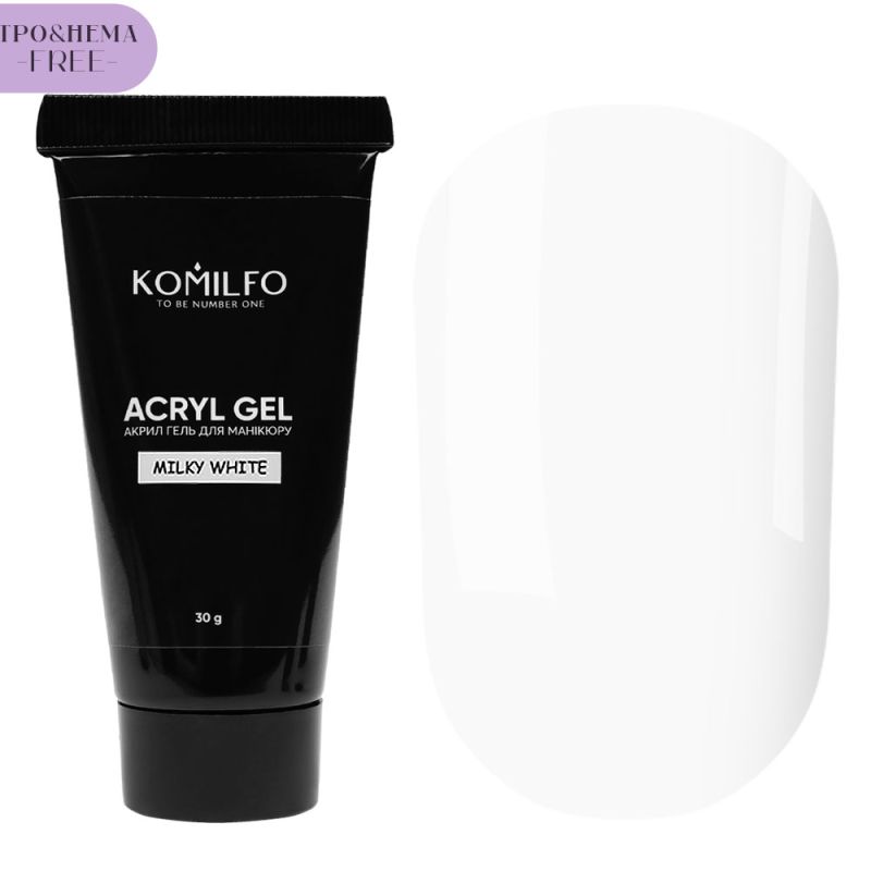 Komilfo Гель для нігтів Acryl Gel Milky White, 30 г