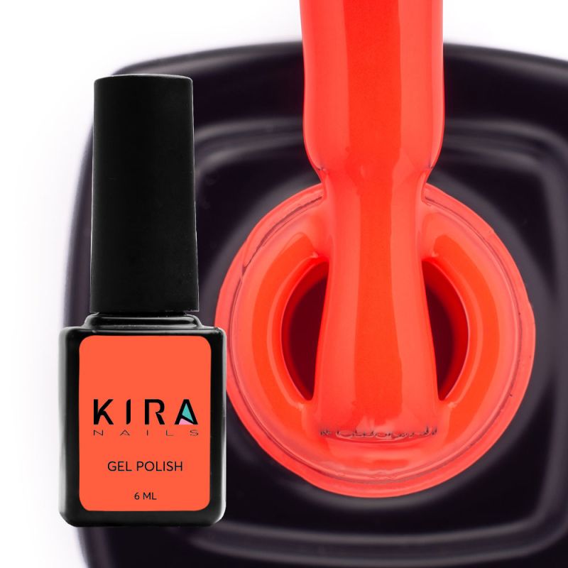 Гель-лак Kira Nails №106 (світло-кораловий, емаль, неоновий), 6 мл