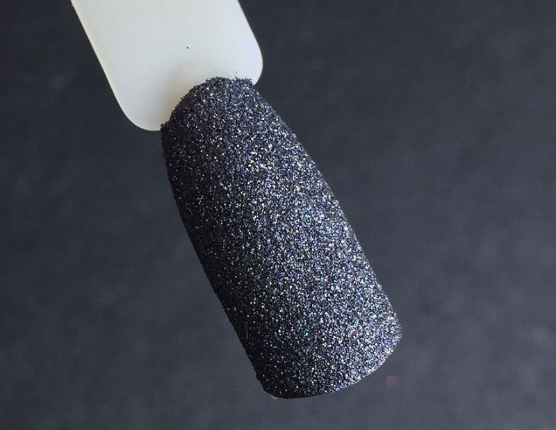 Komilfo spangles 001, size 0.1 mm, (black, hologram), 2.5 g