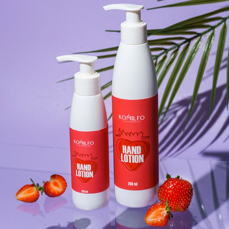 Komilfo Hand Lotion "Strawberry" - strawberry hand lotion, 250 ml
