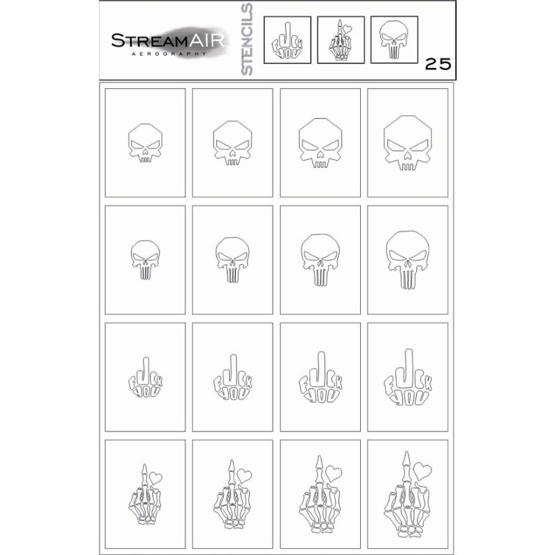 StreamAIR Airbrush stencil No. 25